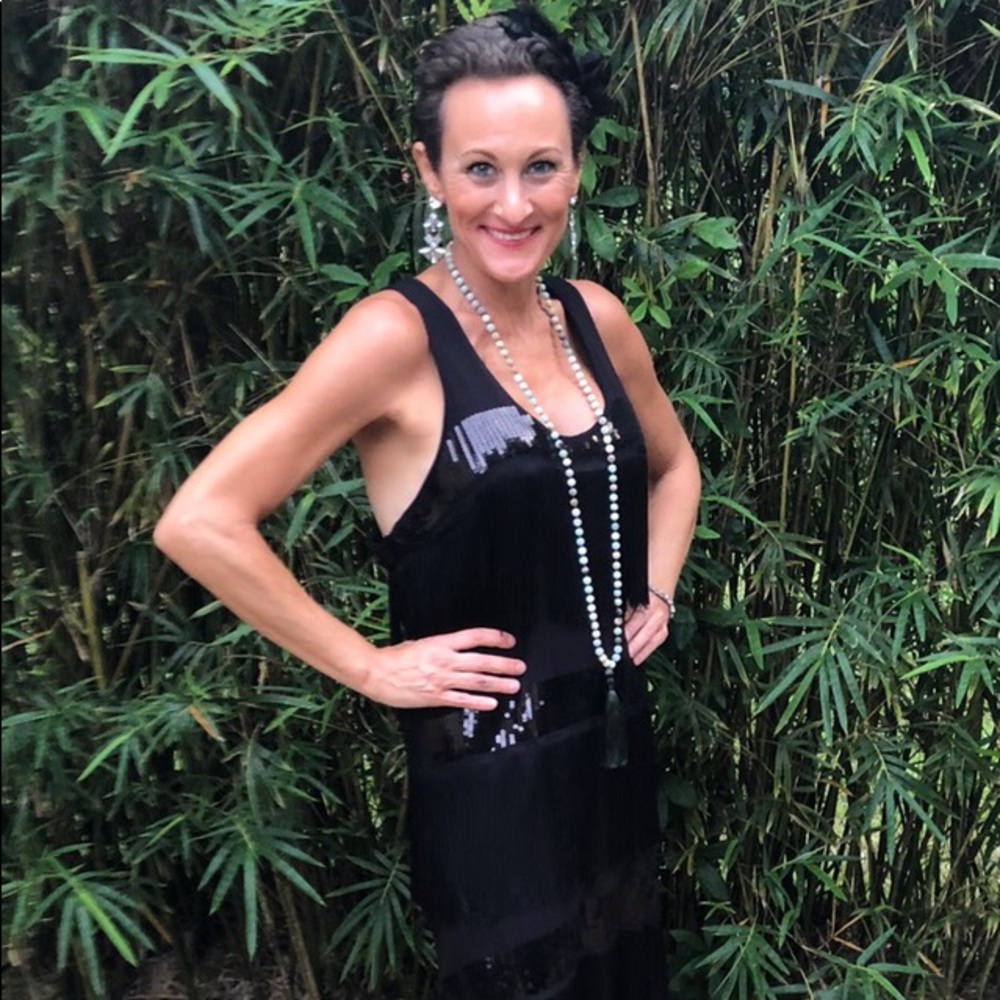 NWOT navy blue flapper dress